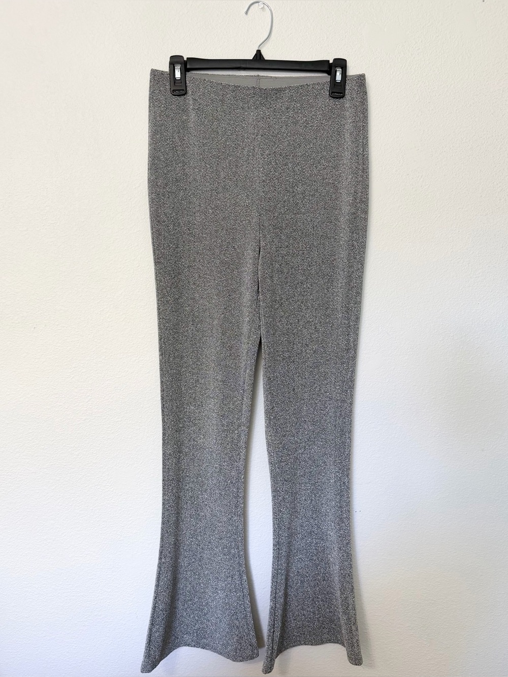 Gray silver glittery pants